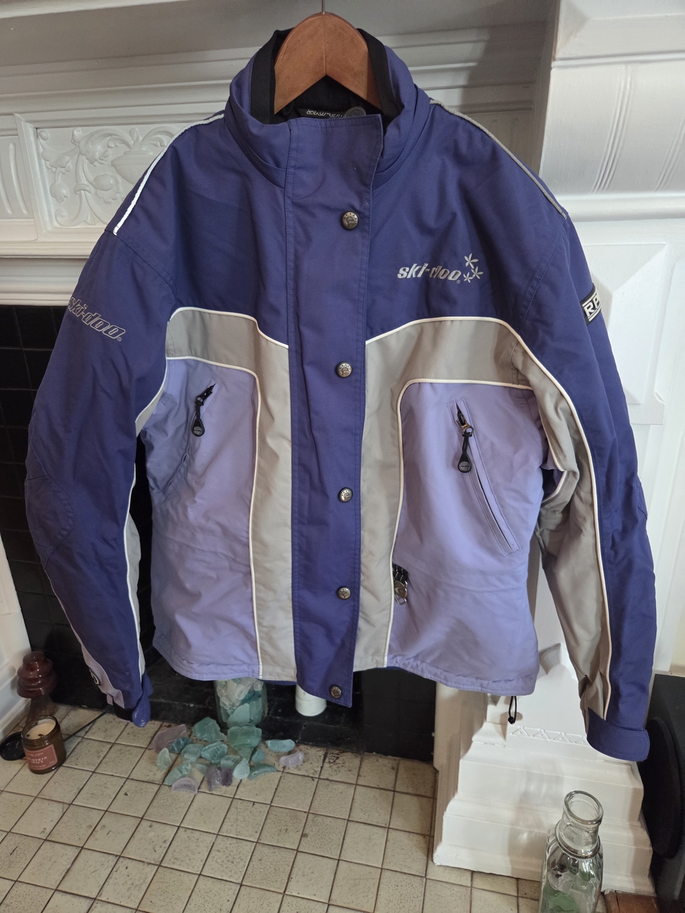 BRP Ski-Doo Snowmobile jacket M Purple PrimaLoft Scotchlite Women's